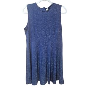 Unbrandes Sparkling‎ Blue Sleeveless Dress Size XXL